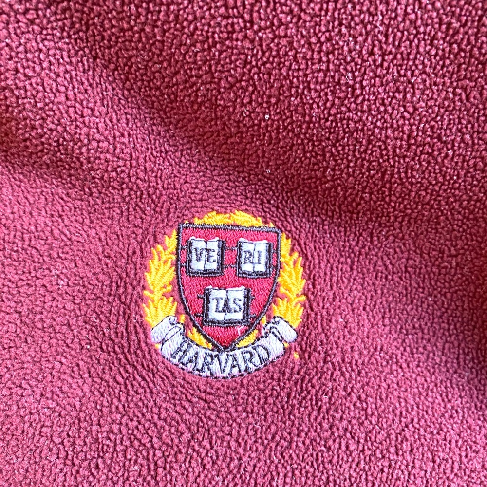 Charles River Harvard University Logo Fleece Academia Zip Up Men’s Jacket Large - Picture 2 of 11